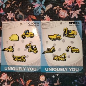 Crocs Handmade Jibbitz 10pc construction trucks set 1 yellow truck